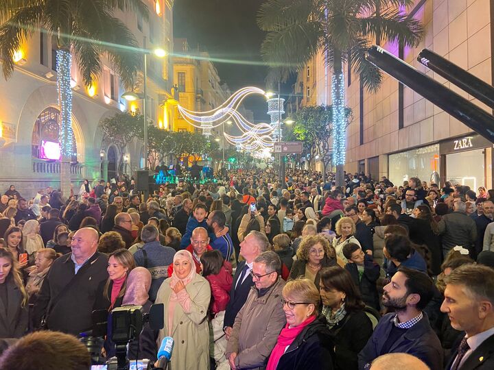 Un momento del encendido navideño de 2023. /A.I.