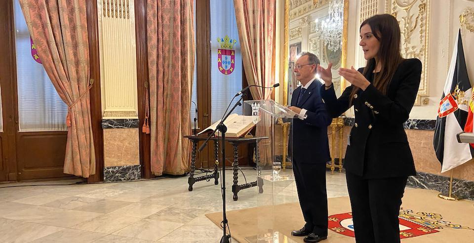 Juan Vivas durante su intervención en el Salón del Trono. /A.I.