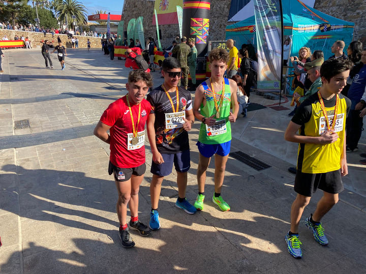 Primeros clasificados en la categoría joven de la VIII Cuna de la Legión.