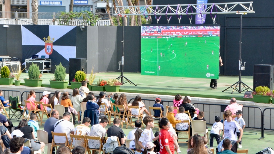 Real Murcia vs AD Ceuta auditorio marina pantalla gigante fútbol 2024