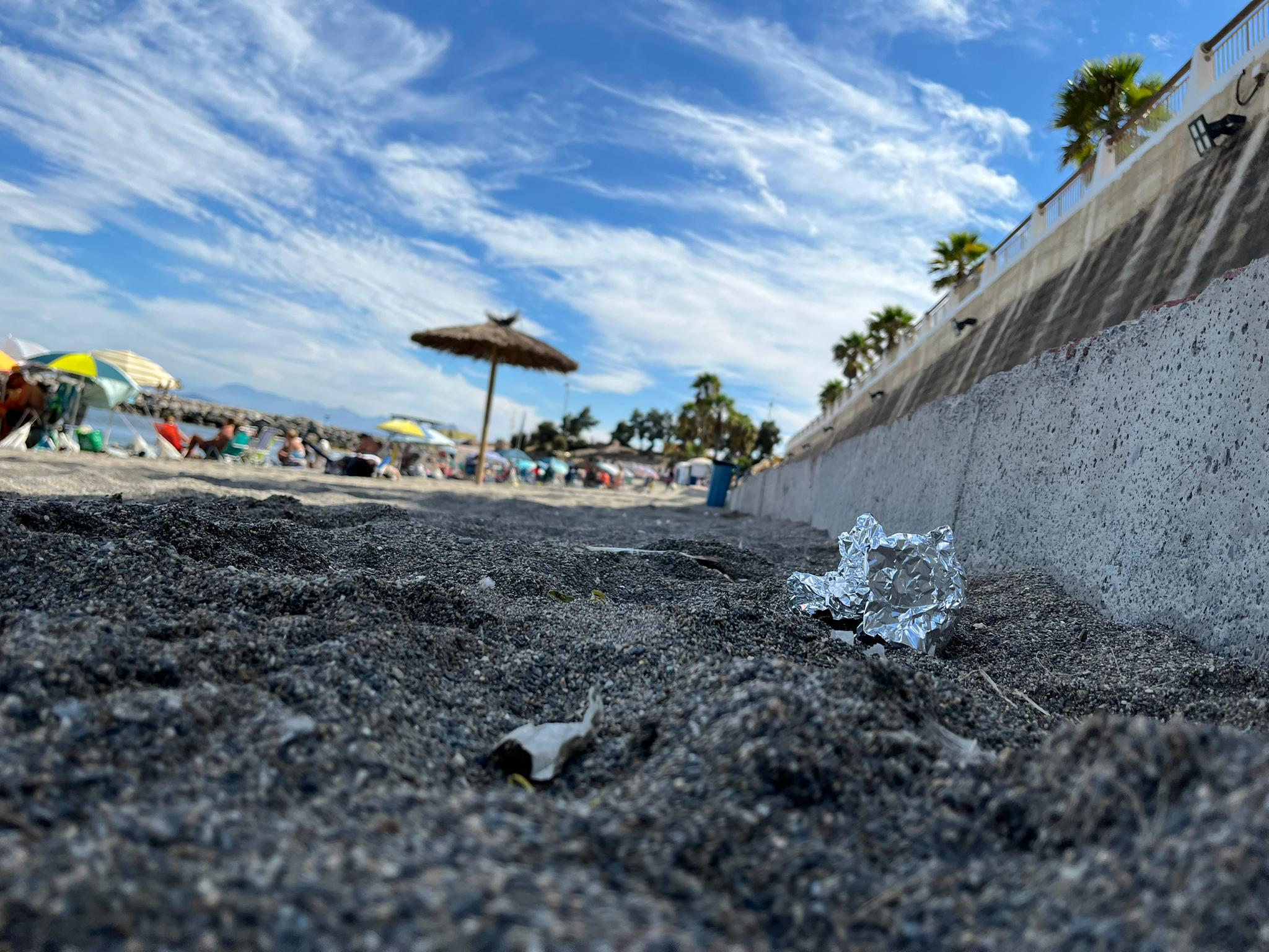 Suciedad en la playa de El Chorrillo.
