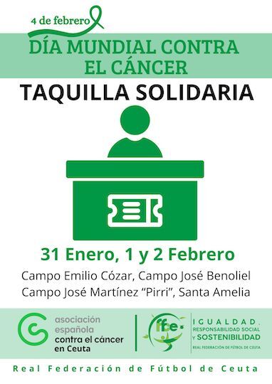 Taquilla Solidaria de la Federación de Fútbol y la AECC por el Día contra el Cáncer