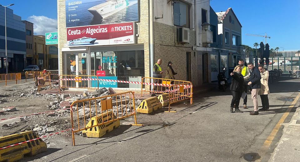 Visita de la Autoridad Portuaria a las obras en Cañonero Dato.