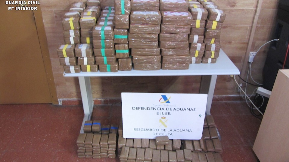Casi 230 kilos de hachís