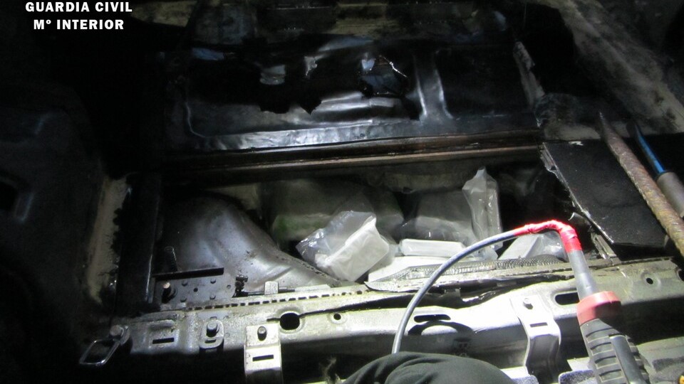 Drogas encontradas en el interior de un coche