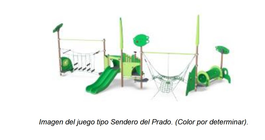 Columpios y toboganes en el parque infantil de la futura Estación Marítima