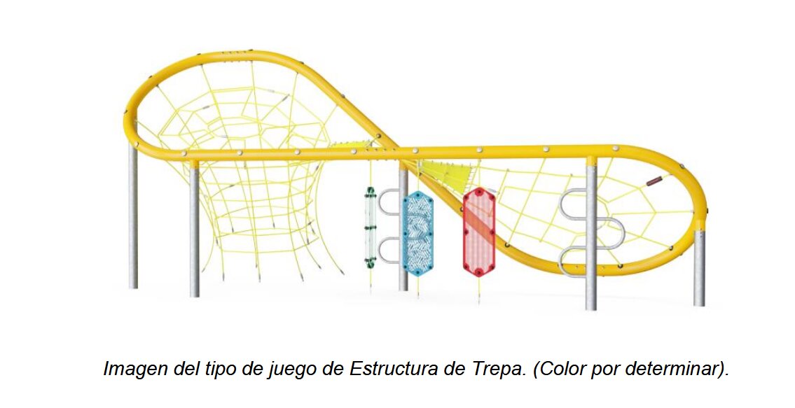 Tipo de juego de escalada que se instalará en el parque infantil de la Estación Marítima