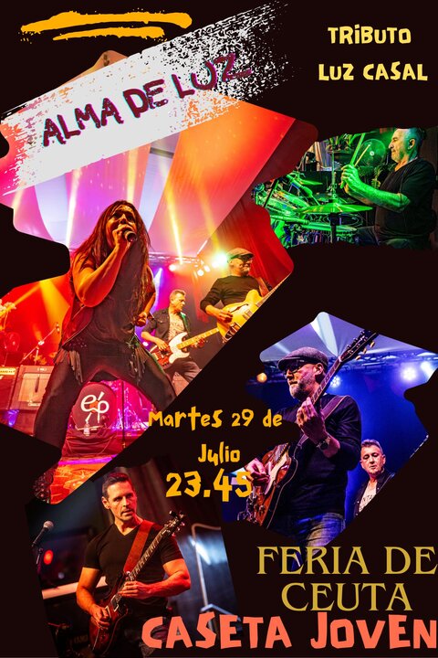 Cartel del concierto tributo a Luz Casal a cargo de 'Alma de Luz'