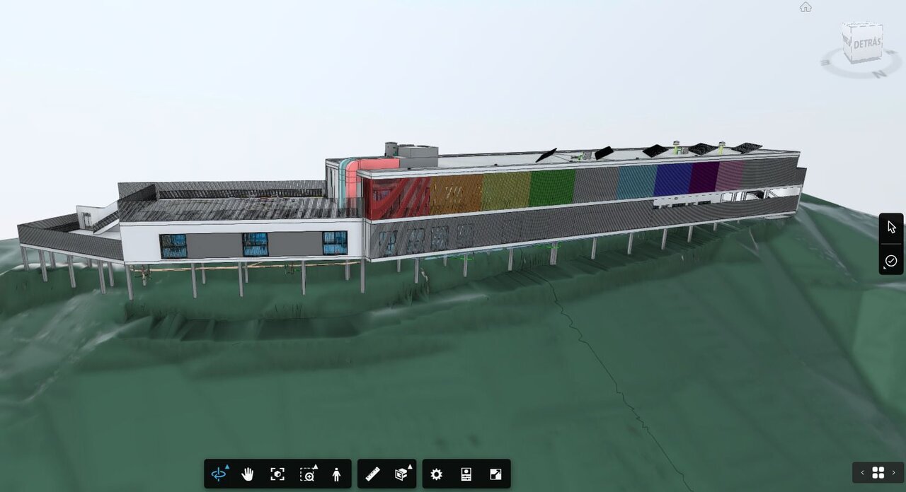 Modelo 3D que muestra los colores de la escuela infantil de Loma Colmenar / Cedida