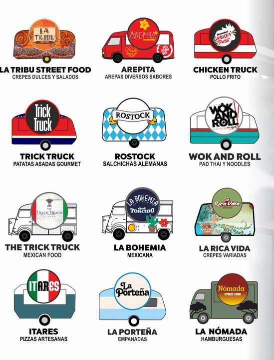 La oferta del Foodtrucks Festival, nueve de las doce caravanas vendrán al Parque Marítimo