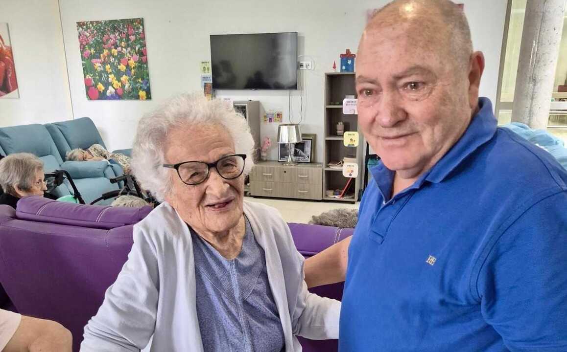Isabel Hernández Segura durante la celebración de su 100 cumpleaños.