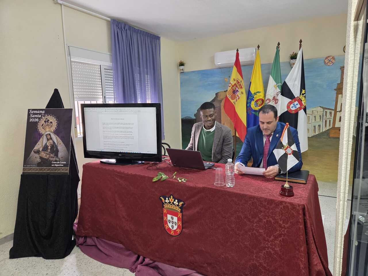 Presentación del rincón cofrade de la Casa de Ceuta en Algeciras.