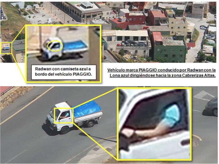Piaggio durante el transporte de estupefacientes.