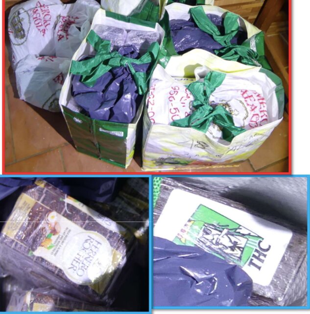 Droga encontrada en la casa de Yamal A.A.